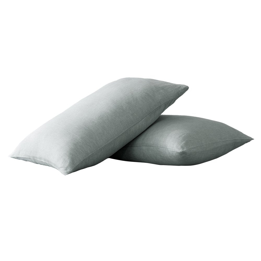 Set of Two Cloud Linen Standard Pillowcases
