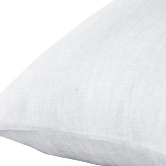 Set of Two Light Gray Linen King Pillowcases