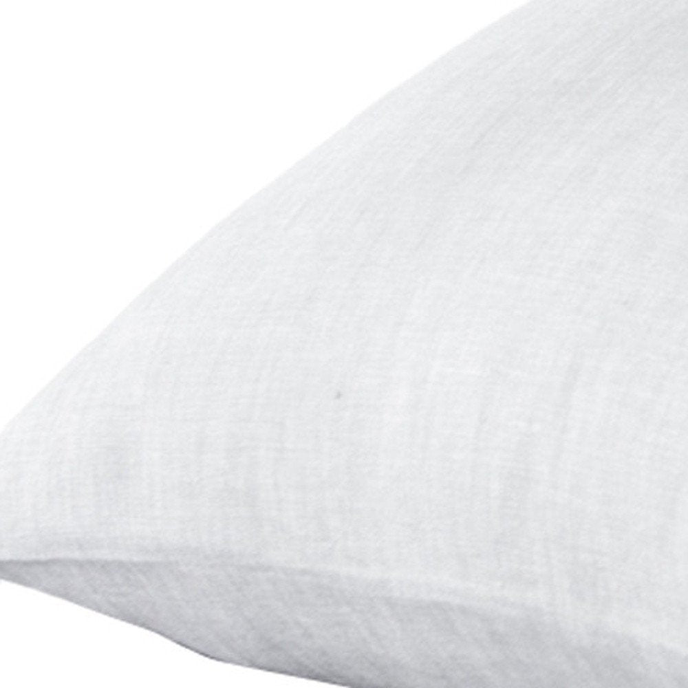 Set of Two Light Gray Linen King Pillowcases