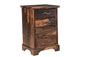 30" Dark Brown Solid Wood Three Drawer Live Edge Filing Cabinet