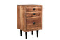 30" Brown Solid Wood Three Drawer Live Edge Filing Cabinet