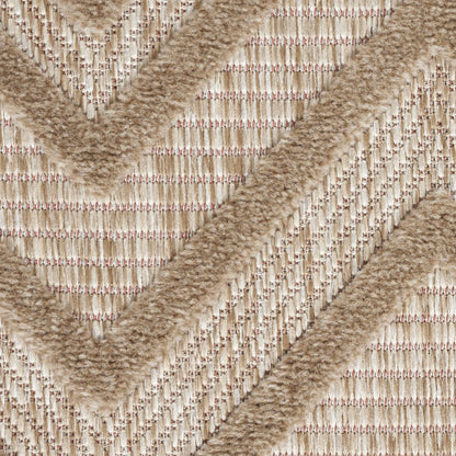 8' X 10' Beige Indoor Outdoor Area Rug