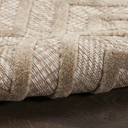 8' X 10' Beige Indoor Outdoor Area Rug