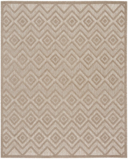 8' X 10' Beige Indoor Outdoor Area Rug