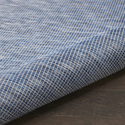 9' X 12' Navy Blue Indoor Outdoor Area Rug