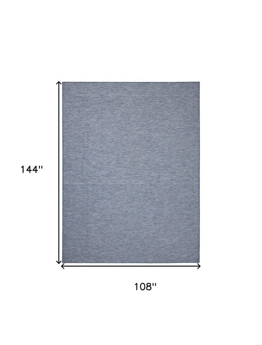 9' X 12' Navy Blue Indoor Outdoor Area Rug
