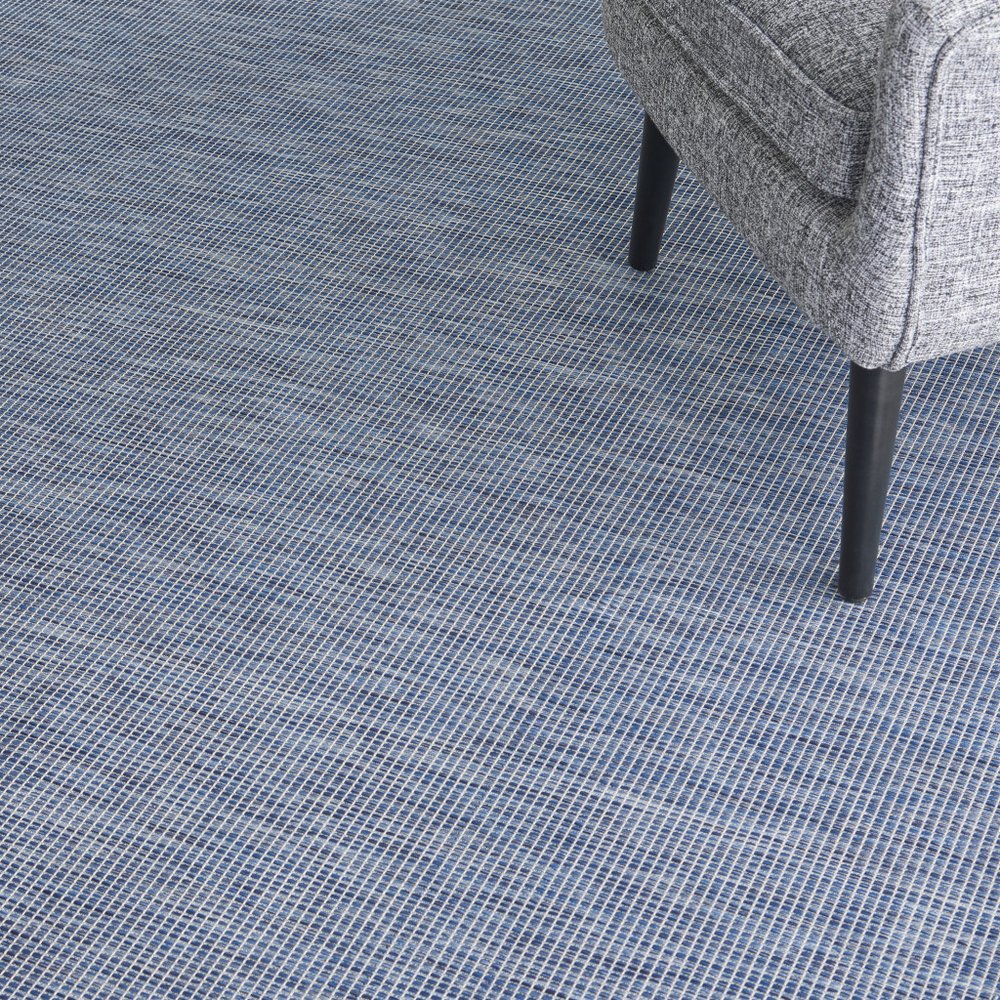 9' X 12' Navy Blue Indoor Outdoor Area Rug