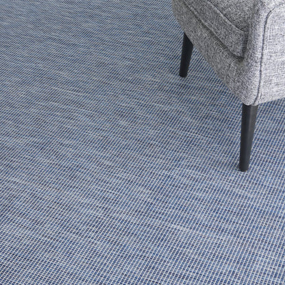 9' X 12' Navy Blue Indoor Outdoor Area Rug