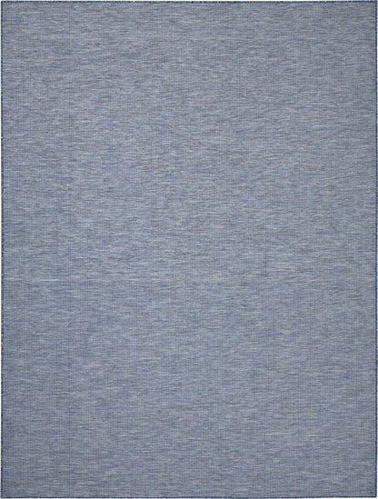 9' X 12' Navy Blue Indoor Outdoor Area Rug