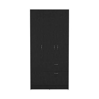 Two Piece Brown and Black Bedroom Set