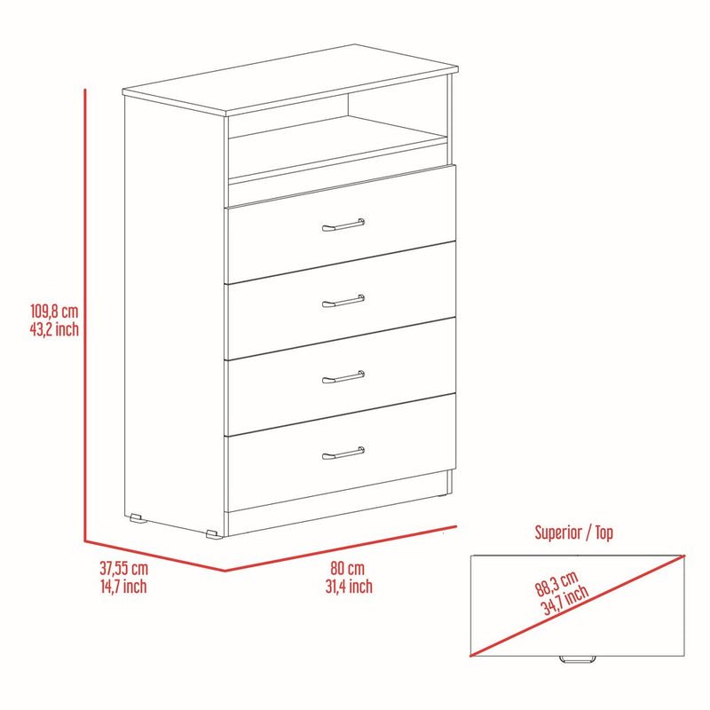 Two Piece White Bedroom Set