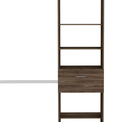 98" Brown Wood Closet System