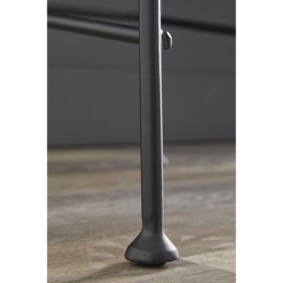 Set of Two 26" Black Fabric and Steel Low Back Counter Height Bar Chairs