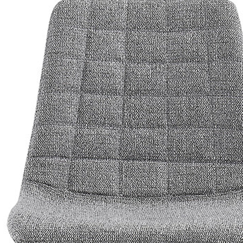 Set of Two 26" Light Gray and Black Fabric and Steel Low Back Counter Height Bar Chairs