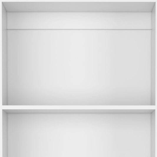 Set of Two White Wood Nine Tier Modular Bookcase