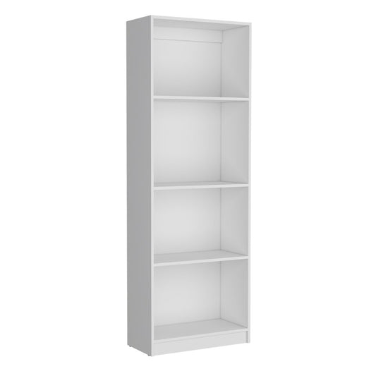 Set of Three White Wood Thirteen Tier Modular Bookcase