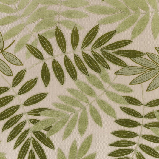 10' X 14' Ivory And Green Palm Leaf Indoor Outdoor Area Rug