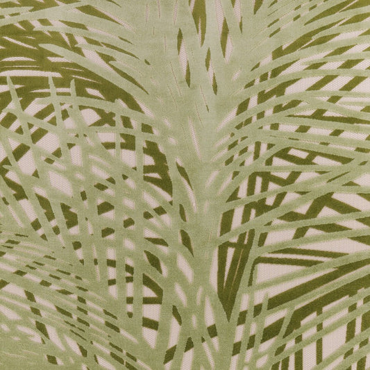 9' X 12' Ivory And Green Palm Leaf Indoor Outdoor Area Rug