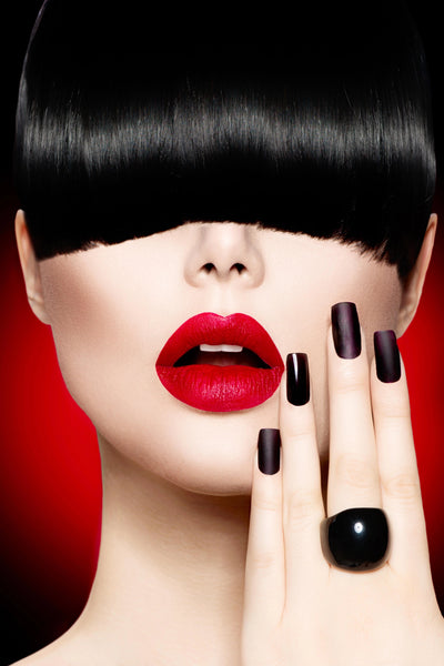 Mystique in Red - Bold and Minimalist Portrait
