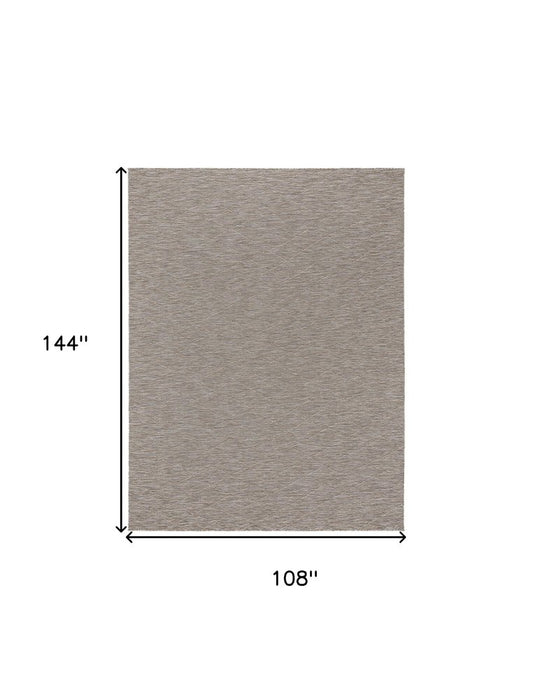 9' X 12' Gray And Light Gray Geometric Indoor Outdoor Area Rug