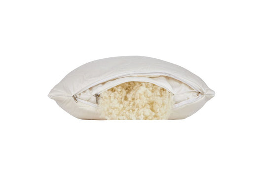 Cotton Wool Hypoallergenic Ergonomic Queen Size Bed Pillow