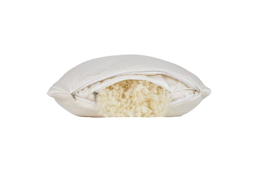 Cotton Wool Hypoallergenic Ergonomic Queen Size Bed Pillow