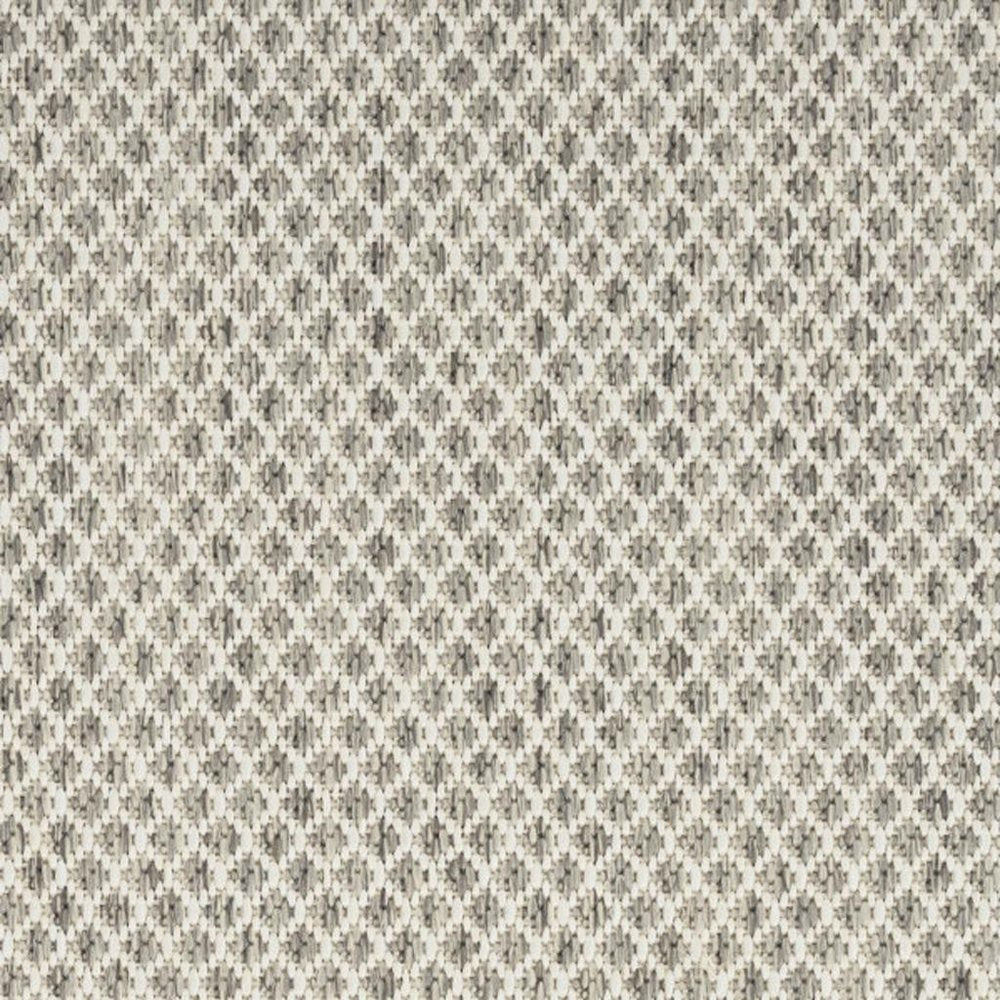10' Ivory And Silver Square Geometric Indoor Outdoor Area Rug