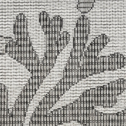 5' X 7' Gray Black And Ivory Nautical Indoor Outdoor Area Rug