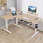 45" Adjustable Oak and White Standing Desk
