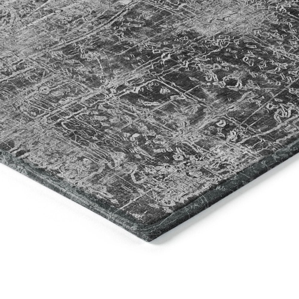 8' Runner Tan Abstract Washable Non Skid Indoor Outdoor Runner Rug