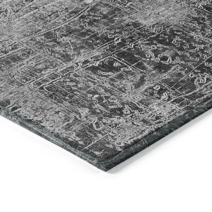 8' Runner Tan Abstract Washable Non Skid Indoor Outdoor Runner Rug