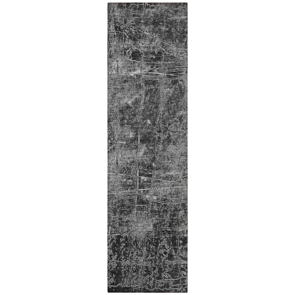 8' Runner Tan Abstract Washable Non Skid Indoor Outdoor Runner Rug