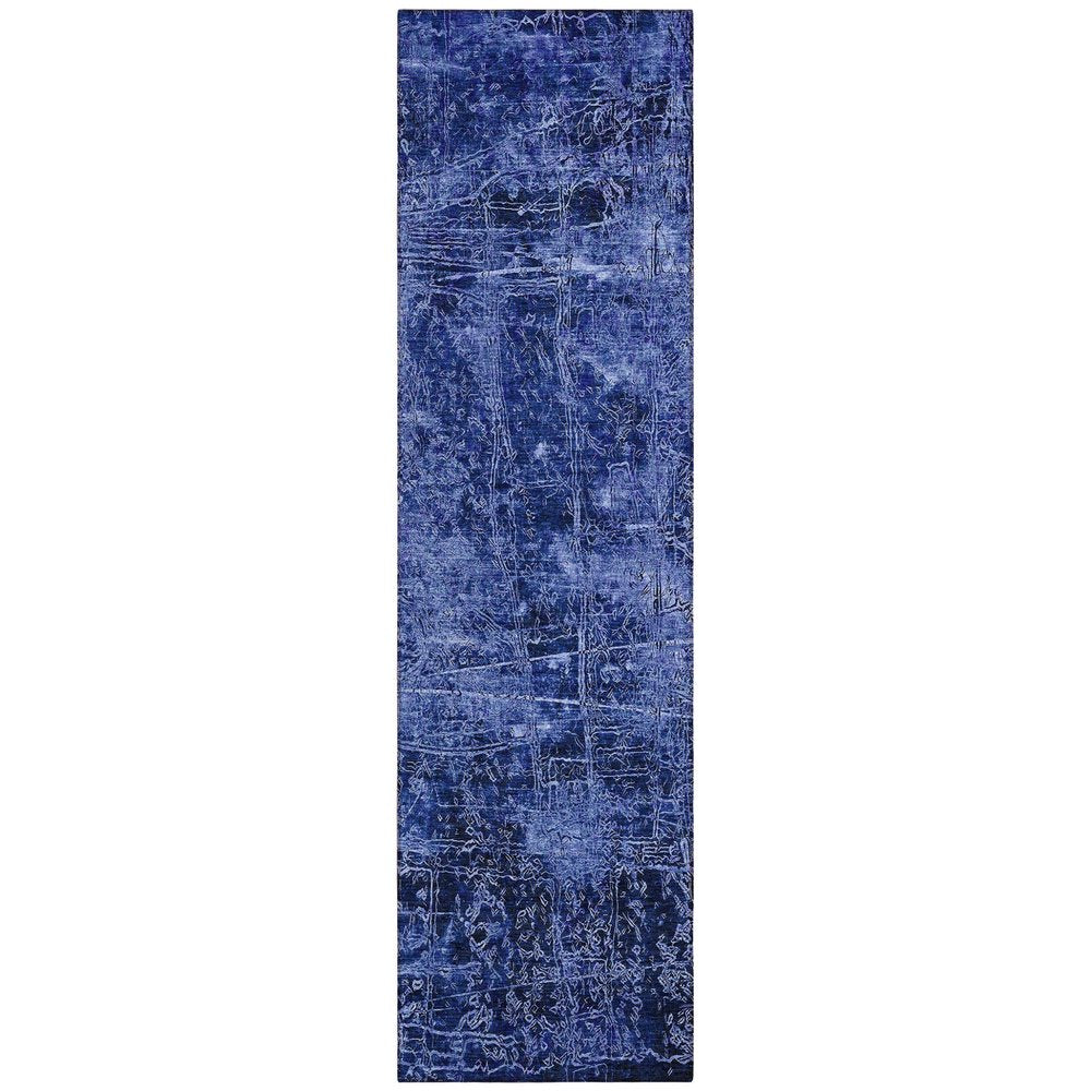 8' Runner Tan Abstract Washable Non Skid Indoor Outdoor Runner Rug