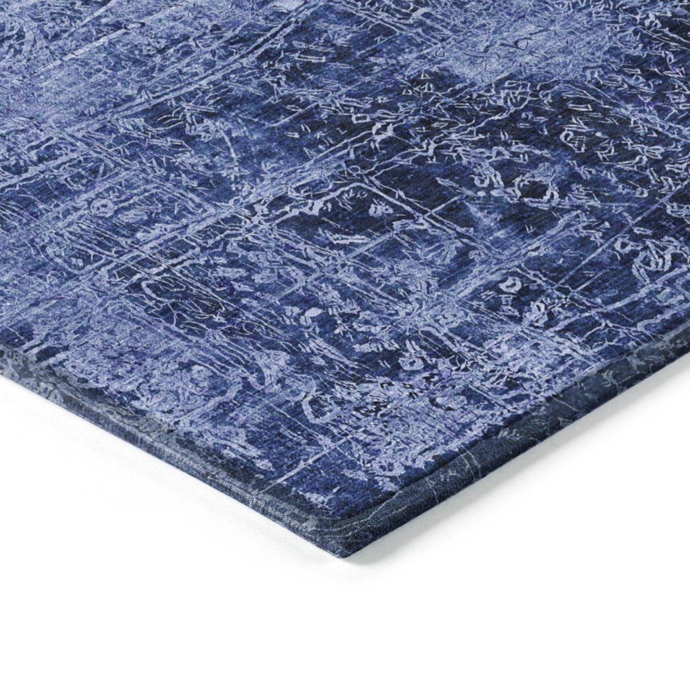 8' Runner Tan Abstract Washable Non Skid Indoor Outdoor Runner Rug