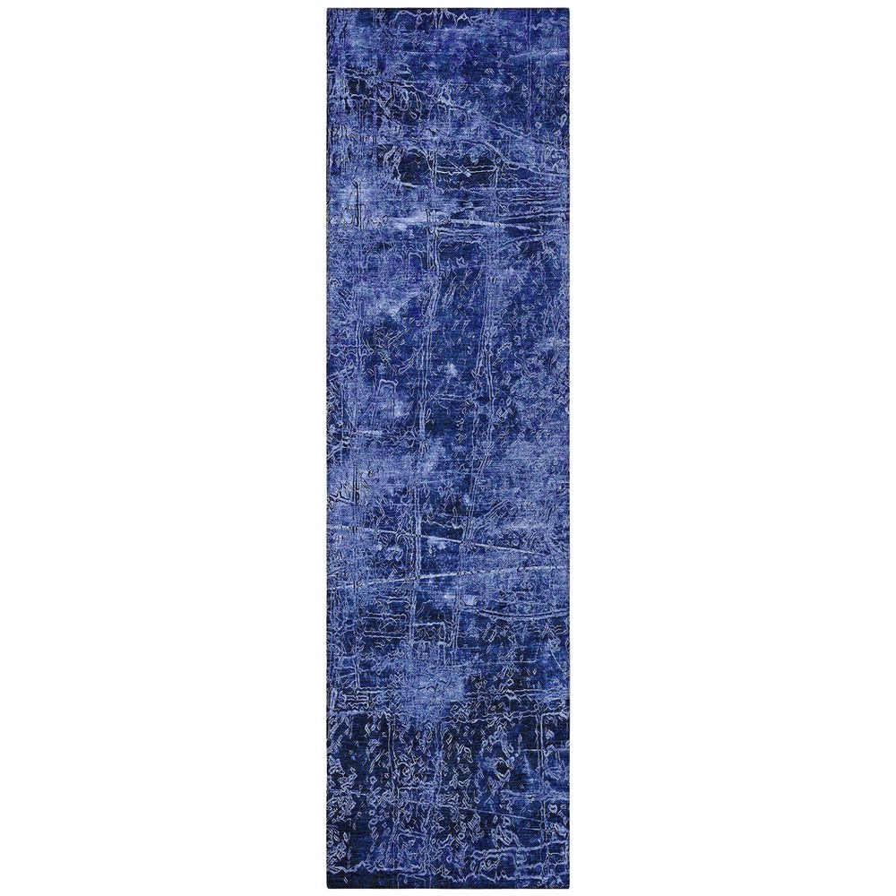 8' Runner Tan Abstract Washable Non Skid Indoor Outdoor Runner Rug