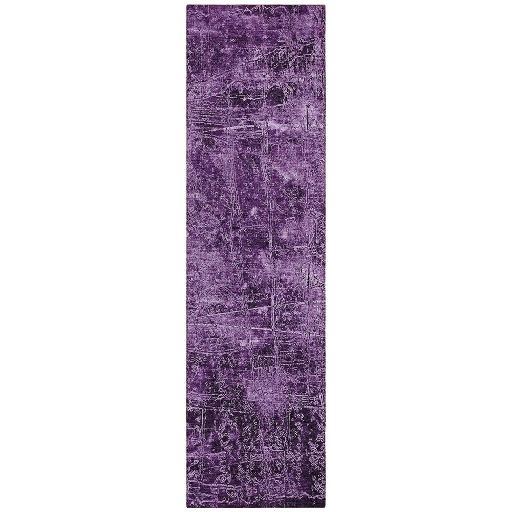 8' Runner Tan Abstract Washable Non Skid Indoor Outdoor Runner Rug
