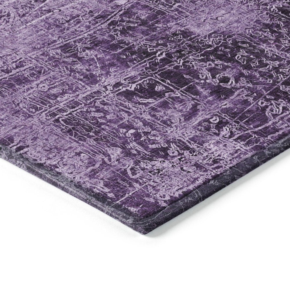 8' Runner Tan Abstract Washable Non Skid Indoor Outdoor Runner Rug