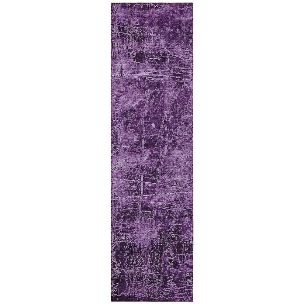 8' Runner Tan Abstract Washable Non Skid Indoor Outdoor Runner Rug