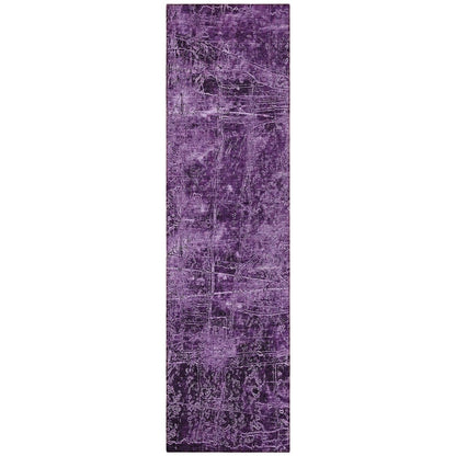 8' Runner Tan Abstract Washable Non Skid Indoor Outdoor Runner Rug