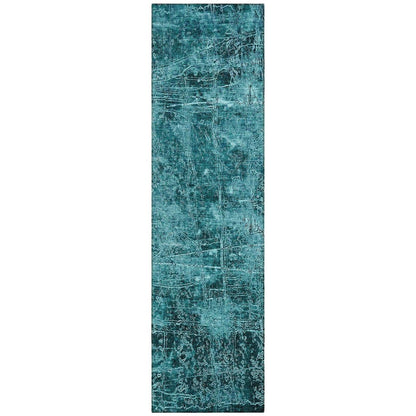 8' Runner Tan Abstract Washable Non Skid Indoor Outdoor Runner Rug