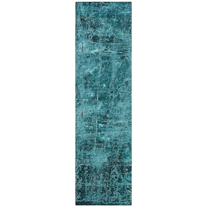 8' Runner Tan Abstract Washable Non Skid Indoor Outdoor Runner Rug