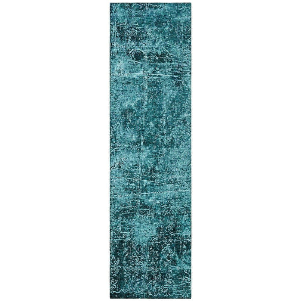 8' Runner Tan Abstract Washable Non Skid Indoor Outdoor Runner Rug