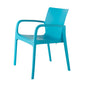 Set of Two Blue Heavy Duty Plastic Outdoor Stacking Dining Chairs