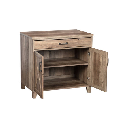 30" Oak Wood Drawer Filing Cabinet