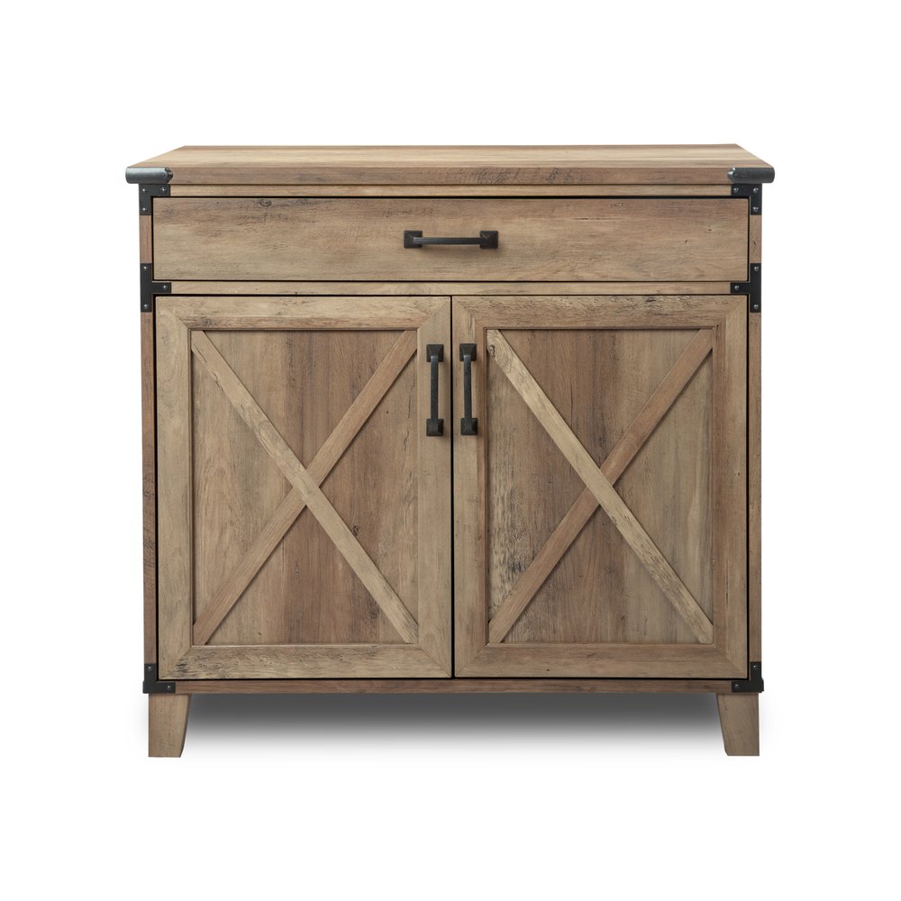 30" Oak Wood Drawer Filing Cabinet