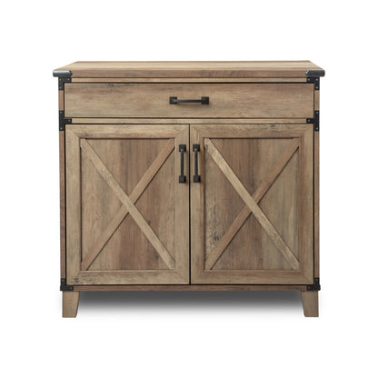 30" Oak Wood Drawer Filing Cabinet