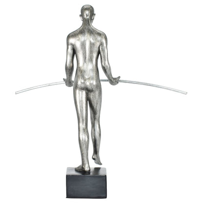 8" Pewter Resin Man Tabletop Sculpture