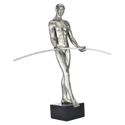 8" Pewter Resin Man Tabletop Sculpture