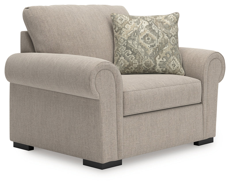 Evee Outdoor & More - Ashley Furniture - Sararose Living Room - Chair and a Half / Heather - 5710223