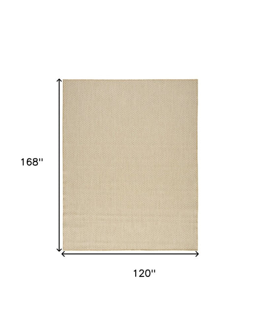 10' X 14' Natural Geometric Indoor Outdoor Area Rug